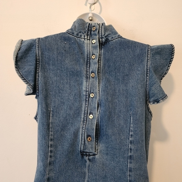 MCGUIRE Denim Sorbonne Mini Dress in Josephine Size Medium - Picture 11 of 16